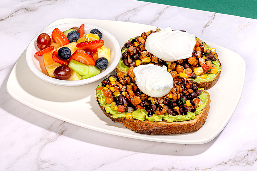 cornand black bean avocado toast